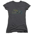 thumbnail image 1 of Trevco Dc-Gotham Retro - Junior V-Neck Tee - Charcoal- 2X, 1 of 1