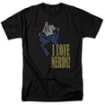 thumbnail image 1 of Trevco Dc-I Love Nerds - Short Sleeve Adult 18-1 Tee - Black- Small, 1 of 1