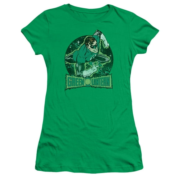Trevco Dc-In The Spotlight - Short Sleeve Junior Sheer Tee - Kelly Green- Medium