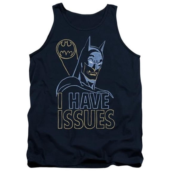 Trevco Dc-Issues - Adult Tank Top - Navy- Large