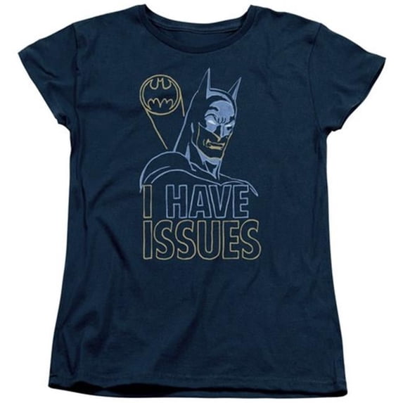 Trevco Dc-Issues - Short Sleeve Womens Tee - Navy- Large