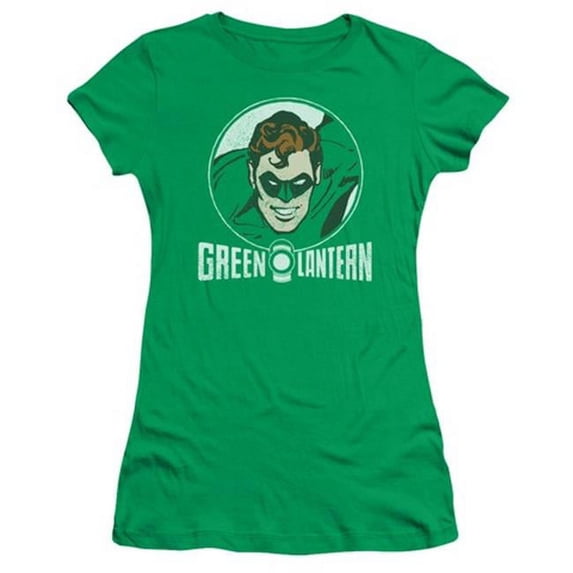 Trevco Dc-Lantern Circle - Short Sleeve Junior Sheer Tee - Kelly Green- Large