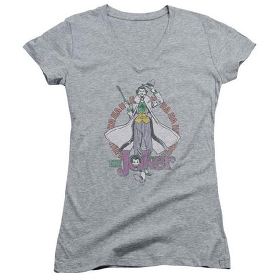 Trevco Dc-Maniacal - Junior V-Neck Tee - Heather & Medium