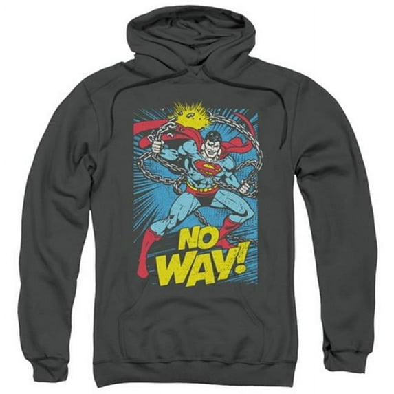 Trevco Dc-No Way - Adult Pull-Over Hoodie - Charcoal- Medium
