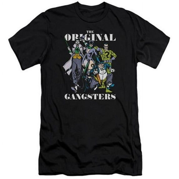 Trevco Dc-Original Gangsters - Short Sleeve Adult 30-1 Tee - Black- Small
