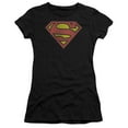 thumbnail image 1 of Trevco Dc-Retro Supes Logo Distressed - Short Sleeve Junior Sheer Tee - Black, Large, 1 of 2