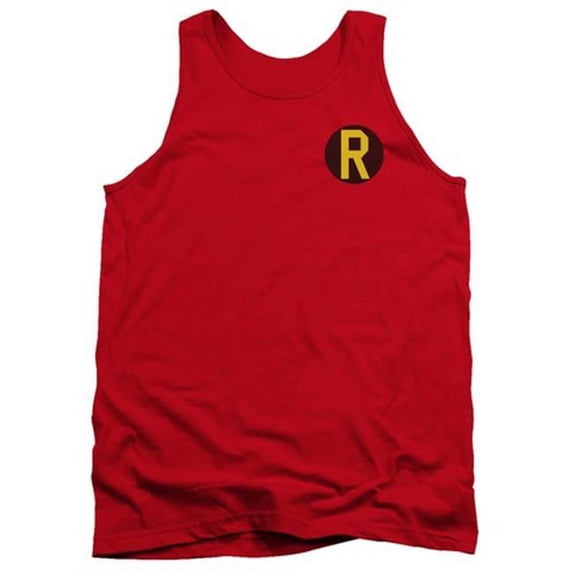 Trevco Dc-Robin Logo - Adult Tank Top - Red- Medium