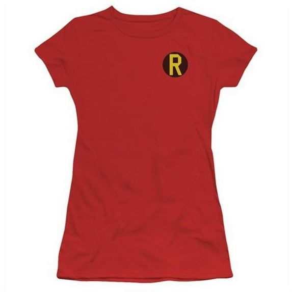 Trevco Dc-Robin Logo - Short Sleeve Junior Sheer Tee - Red- Small