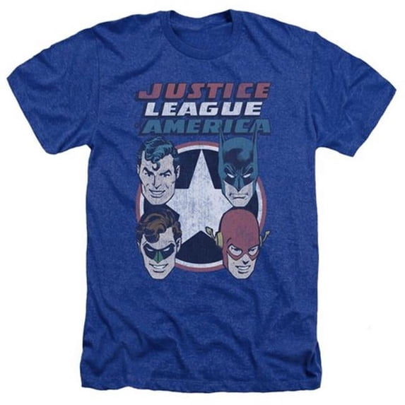 Trevco Dco-4 Stars - Adult Heather Tee - Royal- Large