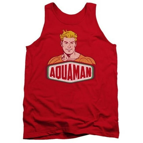Trevco Dco-Aquaman Sign - Adult Tank Top - Red- Small