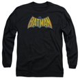 thumbnail image 1 of Trevco Dco-Batman Neon Distress Logo - Long Sleeve Adult 18-1 Tee - Black- 2X, 1 of 1