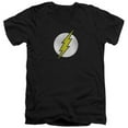 thumbnail image 1 of DC Comics Flash Logo Distressed Adult V-Neck T-Shirt Tee, 1 of 1