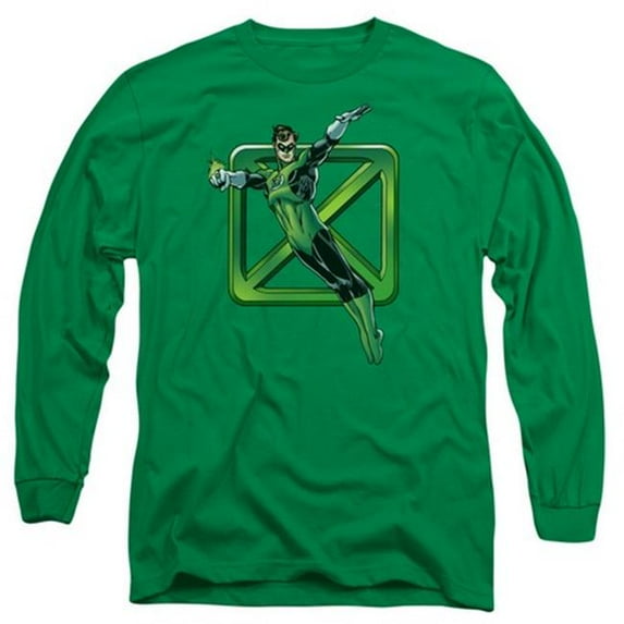 Trevco Dco-Green Cross - Long Sleeve Adult 18-1 Tee - Kelly Green- 2X