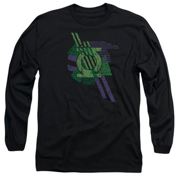 Trevco Dco-Lantern Shapes - Long Sleeve Adult 18-1 Tee - Black- Medium