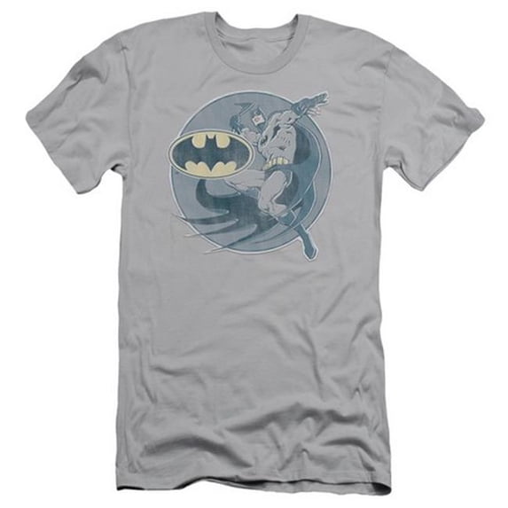 Trevco Dco-Retro Batman Iron On - Silver- Medium