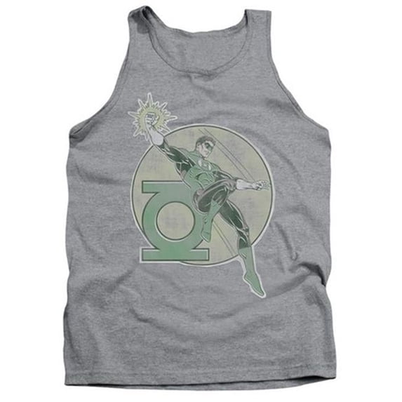 Trevco Dco-Retro Lantern Iron On - Adult Tank Top - Heather- Small