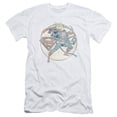 thumbnail image 1 of Trevco Dco-Retro Superman Iron On - Short Sleeve Adult 30-1 Tee - White- Small, 1 of 1