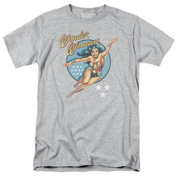 Trevco Dco-Wonder Woman Vintage - Short Sleeve Adult 18-1 Tee - Athletic Heather- 4X