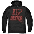 thumbnail image 1 of Trevco  Dexter  I Heart Dexter-Adult Pull-Over Hoodie - Black - Extra Large, 1 of 1