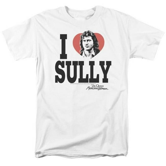 Trevco Dr.Quinn-I Heart Sully - Short Sleeve Adult 18-1 Tee - White- 3X