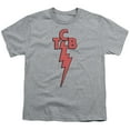 thumbnail image 1 of Trevco ELV165-YT-4 Elvis Presley & TCB Youth 18-1 Short Sleeve T-Shirt, Athletic Heather - Extra Large, 1 of 2