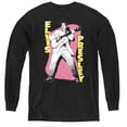thumbnail image 1 of Trevco  ELV357-YL-1 Elvis Presley & Pink Rock Youth Long Sleeve T-Shirt, Black - Small, 1 of 1