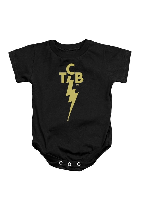 Trevco ELV640-SS-3 Elvis Presley & TCB Logo Infant Snapsuit, Black - Large - 18 Months