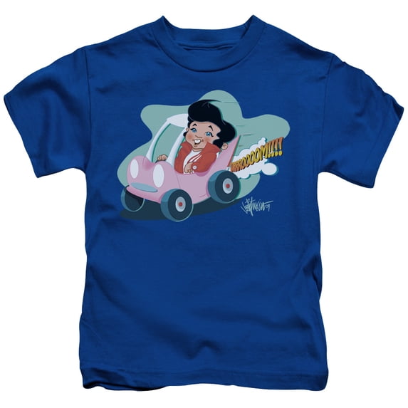 Trevco ELV681-KT-1 Elvis Presley & Speedway Juvenile 18-1 Short Sleeve T-Shirt, Royal Blue - Small - 4