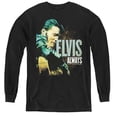 thumbnail image 1 of Trevco  ELV687-YL-3 Elvis Presley & Always the Original Youth Long Sleeve T-Shirt, Black - Large, 1 of 1