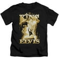 thumbnail image 1 of Trevco ELV770-KT-2 Elvis Presley & The King-Short Sleeve Juvenile 18-1 T-Shirt, Black - Medium 5-6, 1 of 2
