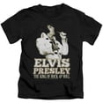 thumbnail image 1 of Trevco ELV785-KT-2 Elvis Presley & Golden Short Sleeve Juvenile 18-1 T-Shirt, Black - Medium - 5-6, 1 of 2