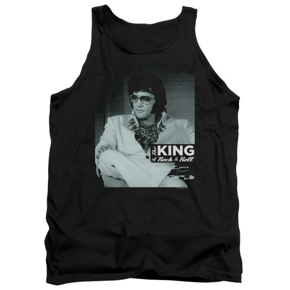 Trevco ELV860-TK-3 Elvis Presley & Good to Be Adult Tank Top, Black - Large