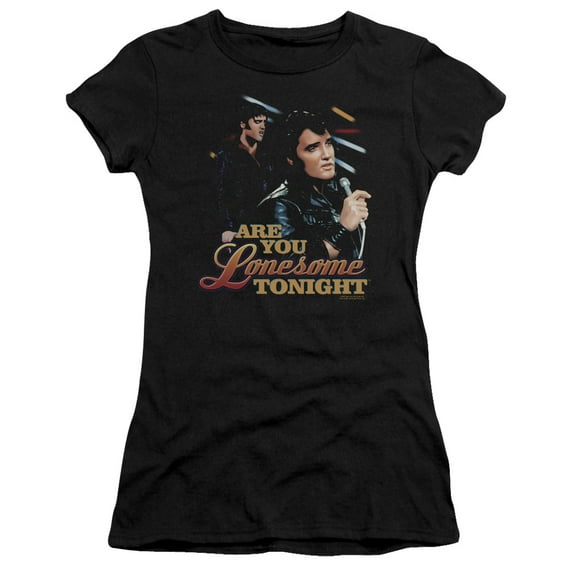 Elvis Presley - Are You Lonesome - Juniors Teen Girls Cap Sleeve Shirt - X-Large