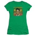 thumbnail image 1 of Trevco  Elvis Presley & Gold Records Juniors Sheer Cap Short Sleeve T-Shirt, Kelly Green - Large, 1 of 2
