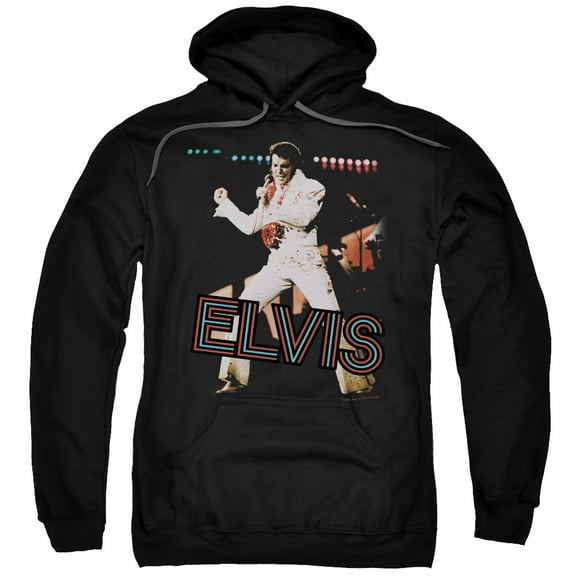 Elvis Presley Men's Hit The Lights Hooded Sweatshirt Medium Black