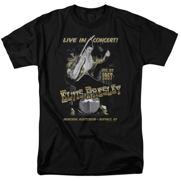 Elvis Presley Men's Live In Buffalo T-shirt Small Black