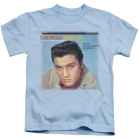 Trevco ELV673-KT-1 Elvis Presley & Loving You Soundtrack Juvenile 18-1 Short Sleeve T-Shirt, Carolina Blue - Small - 4