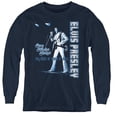 thumbnail image 1 of Trevco   Elvis Presley & One Night Only Youth Long Sleeve T-Shirt, Navy - Medium, 1 of 1