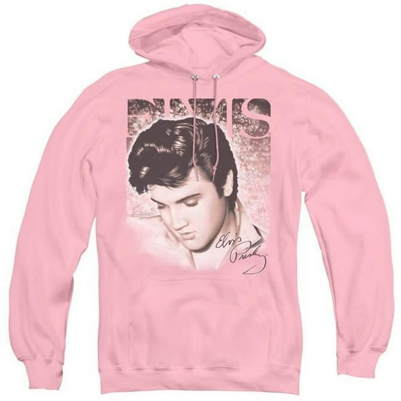 Trevco ELV753-AFTH-6 Elvis Presley & Star Light Adult Pullover Hoodie, Pink - 3X