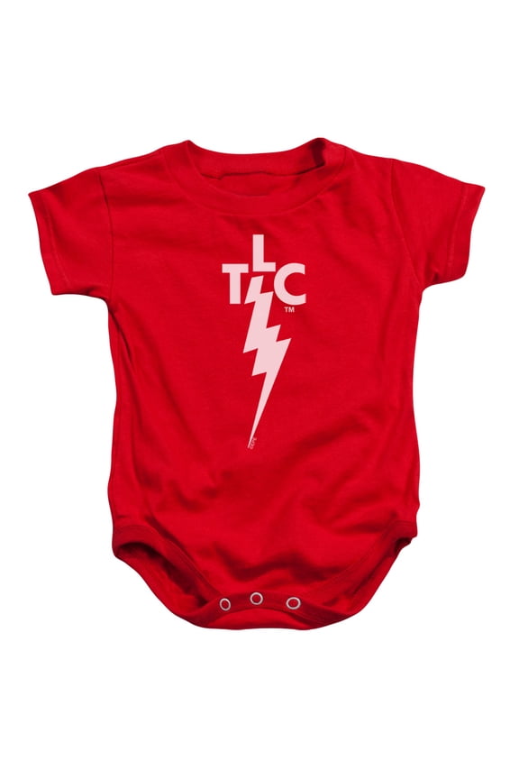 Trevco ELV641-SS-3 Elvis Presley & TLC Logo Infant Snapsuit, Red - Large - 18 Months