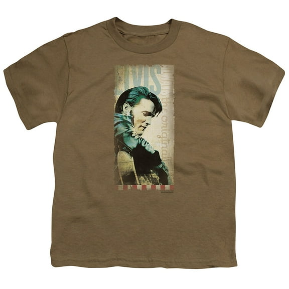 Trevco Elvis Presley & the Original Youth 18-1 Short Sleeve T-Shirt, Safari Green - Small