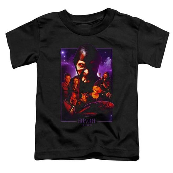 Trevco Farscape & 20 Years Collage-Short Sleeve Toddler Tee, Black - Large 4T