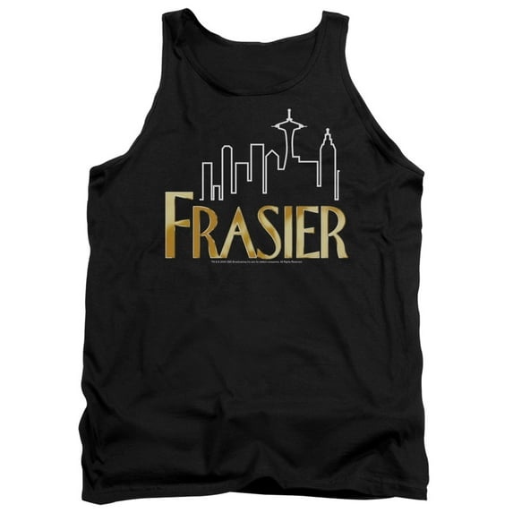 Trevco Frasier-Frasier Logo - Adult Tank Top - Black- Extra Large