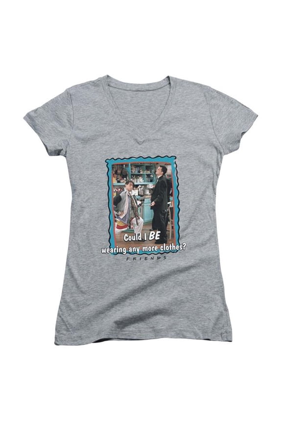 Friends & Any More Clothes Juniors Sheer Cap Sleeve V-Neck T-Shirt, Athletic Heather - 2X