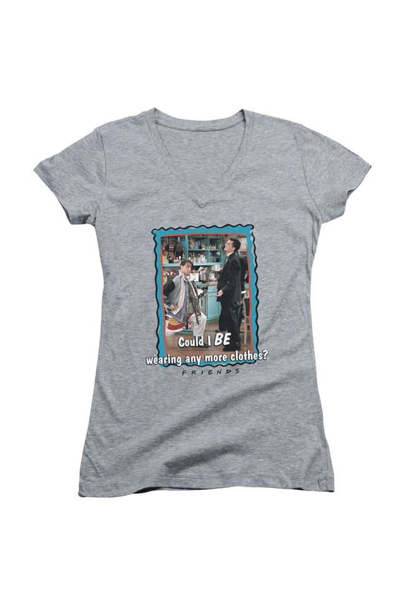 Friends & Any More Clothes Juniors Sheer Cap Sleeve V-Neck T-Shirt, Athletic Heather - Small