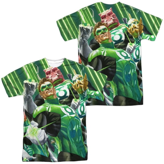 Green Lantern High Beams Unisex Adult Sublimated Costume T Shirt (Front/Back), Medium
