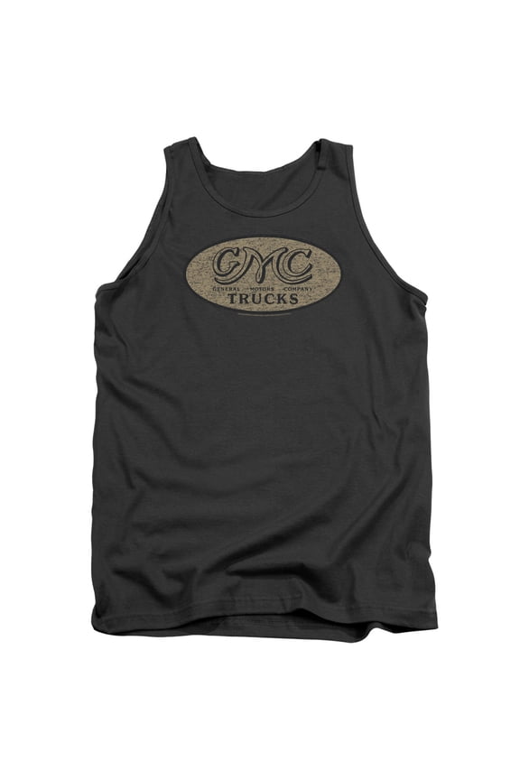 GMC103-TK-4 GMC & Vintage Oval Logo-Adult Tank Top, Charcoal - Extra Large