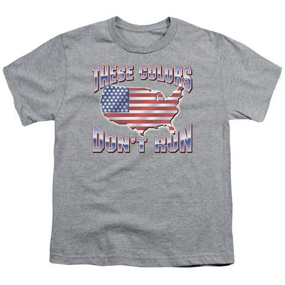 Trevco GSA336-YT-3 These Colors Dont Run-Short Sleeve Youth 18-1 T-Shirt, Athletic Heather - Large