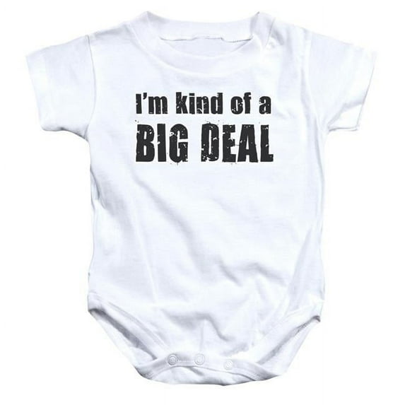 Trevco GSA652-SS-4 Big Deal-Infant Snapsuit, White - Extra Large - 24 Months