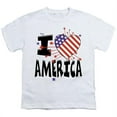 thumbnail image 1 of Trevco  GSA862-YT-4 I Heart America - Short Sleeve Youth 18-1 T-Shirt, White - Extra Large, 1 of 1